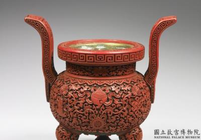 图片[3]-Censer with decor of lotus scrolls and the Eight Treasures, Carved red lacquerware,Qianlong reign (1736-1795), Qing dynasty-China Archive